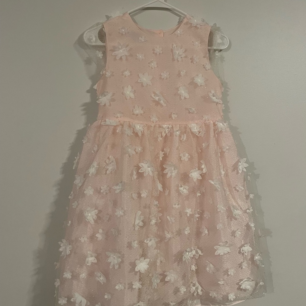 Girls size 14 formal party dress. Pink and white with sparkles.